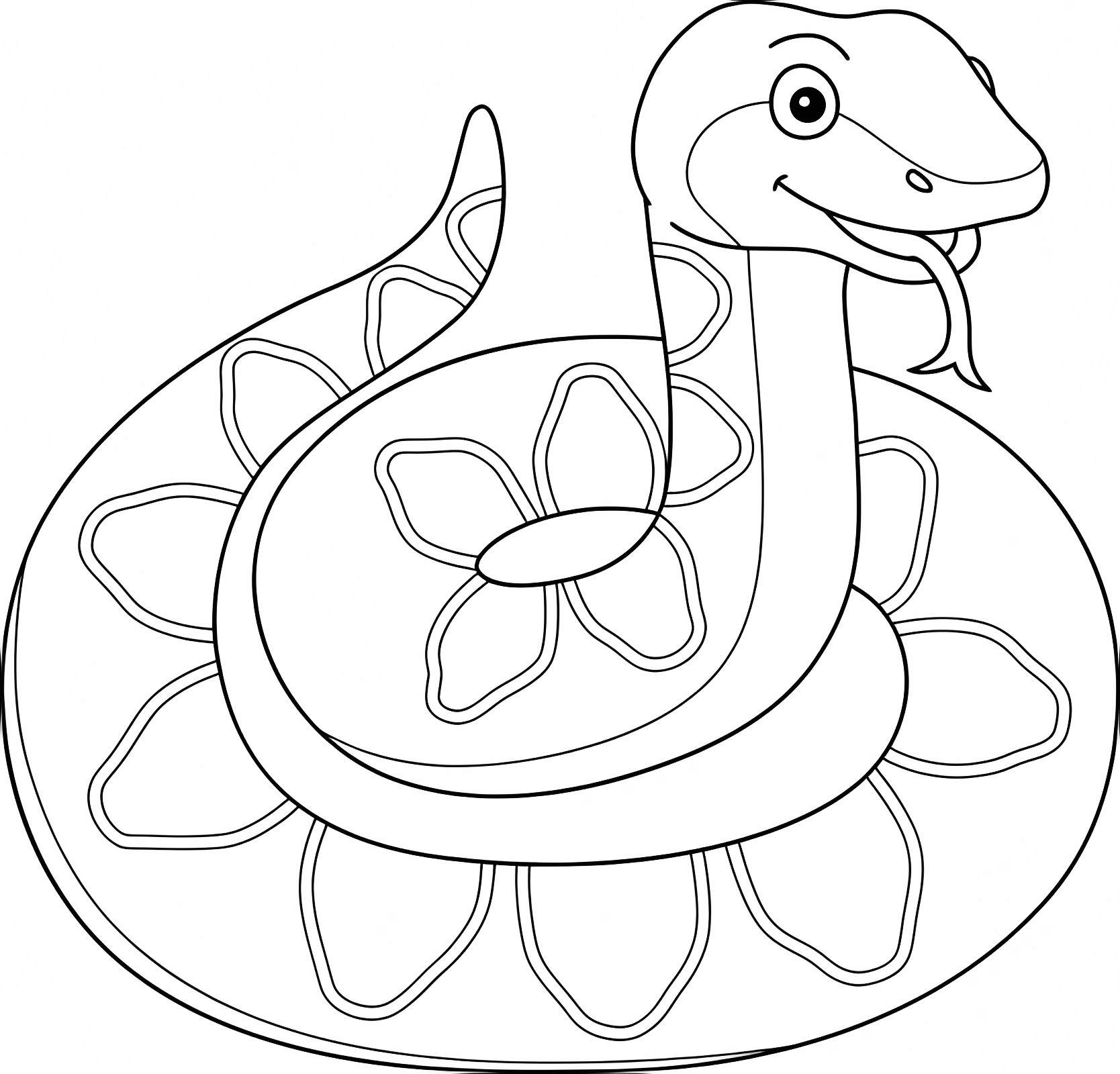 Python enroulé — Coloriage à imprimer gratuit