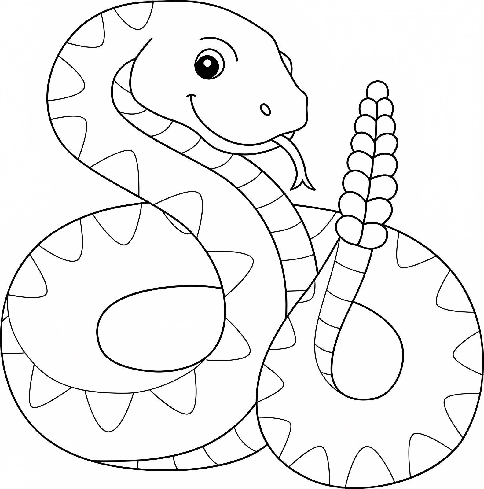 Serpent de la jungle — Coloriage à imprimer gratuit