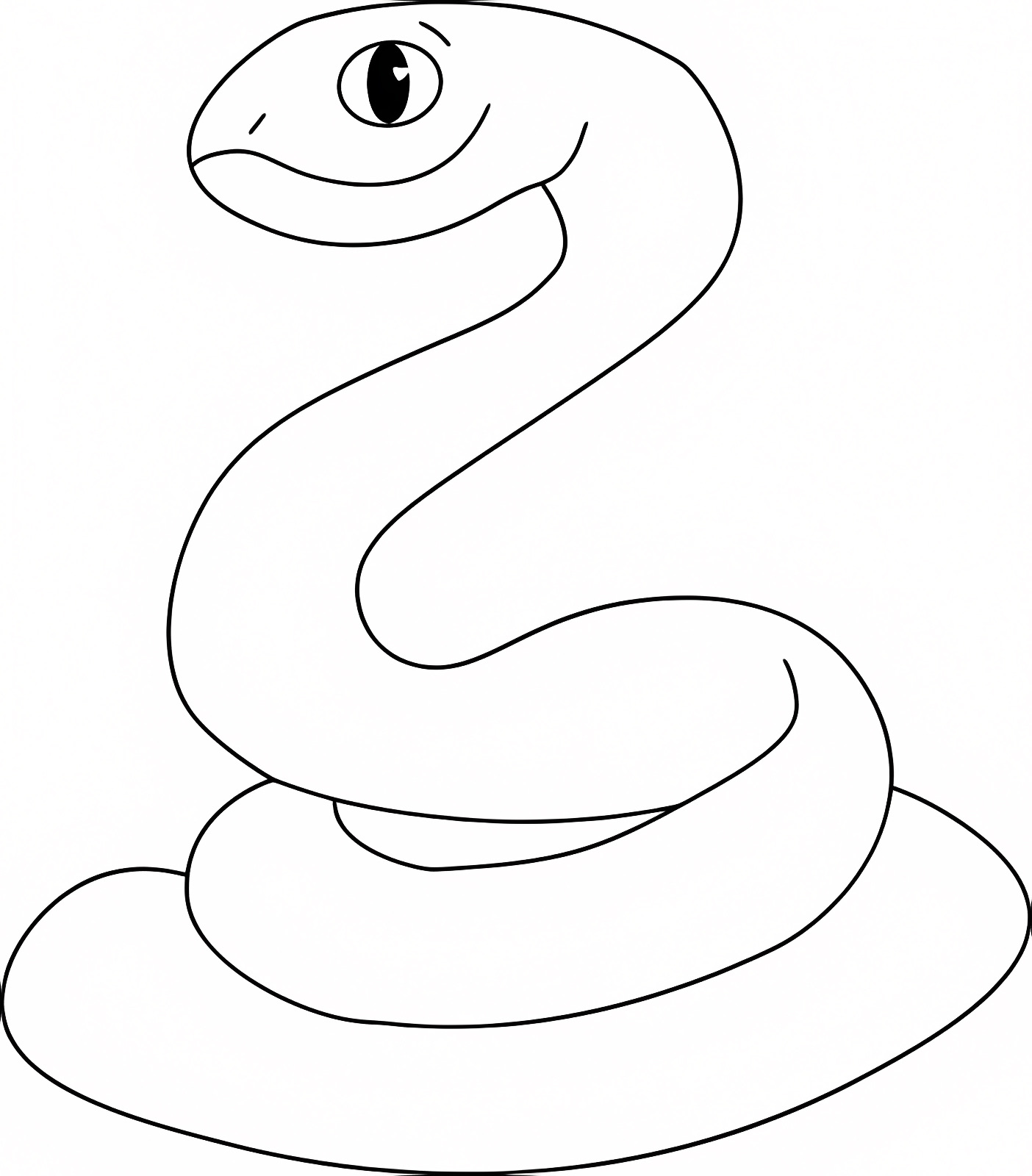 Petit serpent — Coloriage à imprimer gratuit
