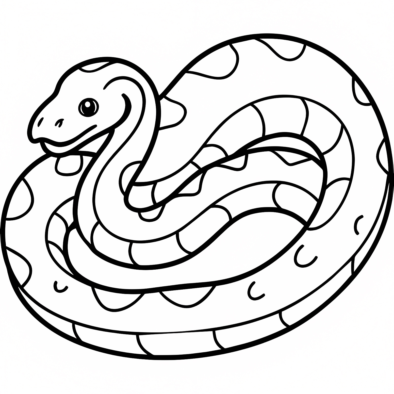 Serpent ondulant — Coloriage à imprimer gratuit