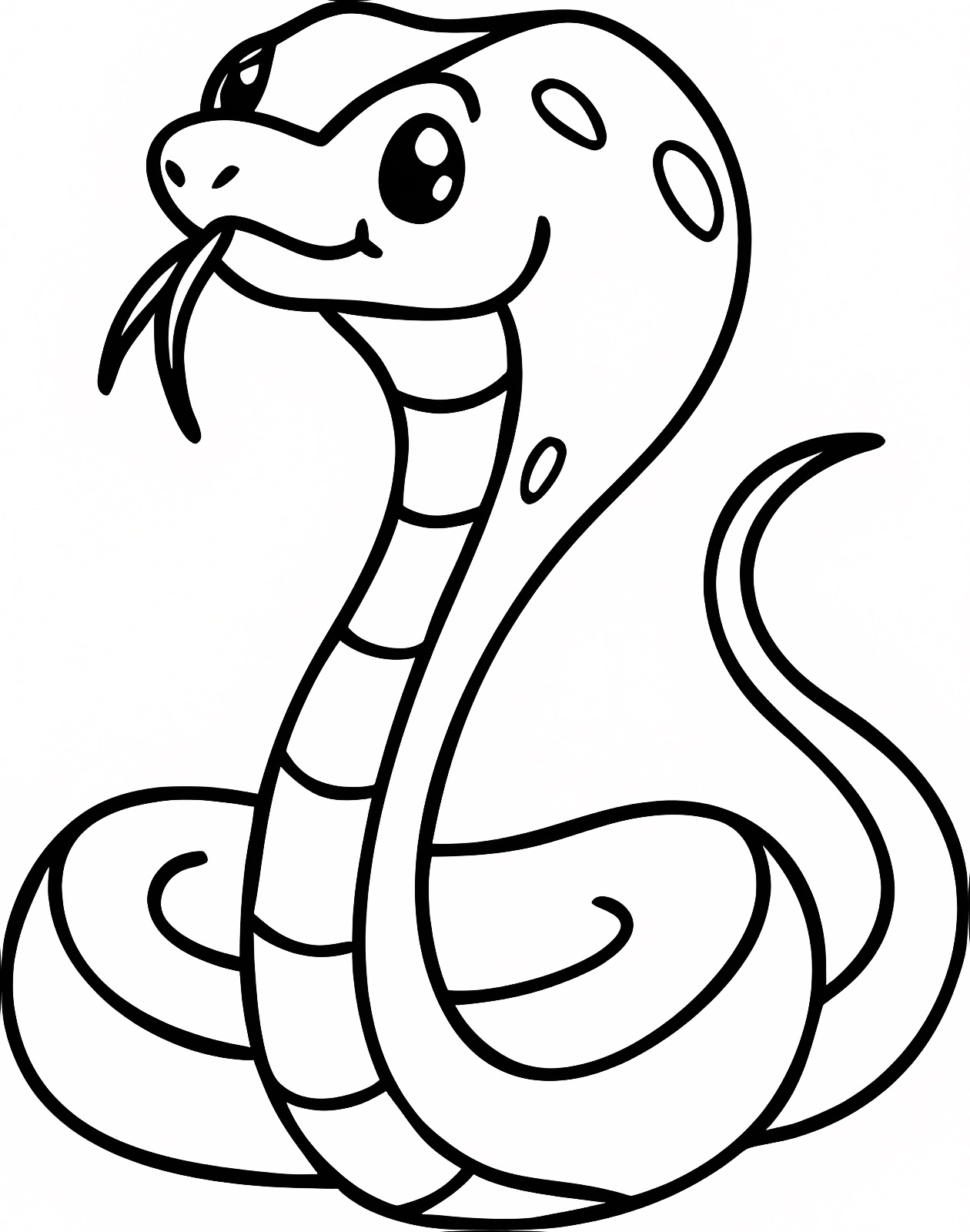 Serpent curieux — Coloriage à imprimer gratuit