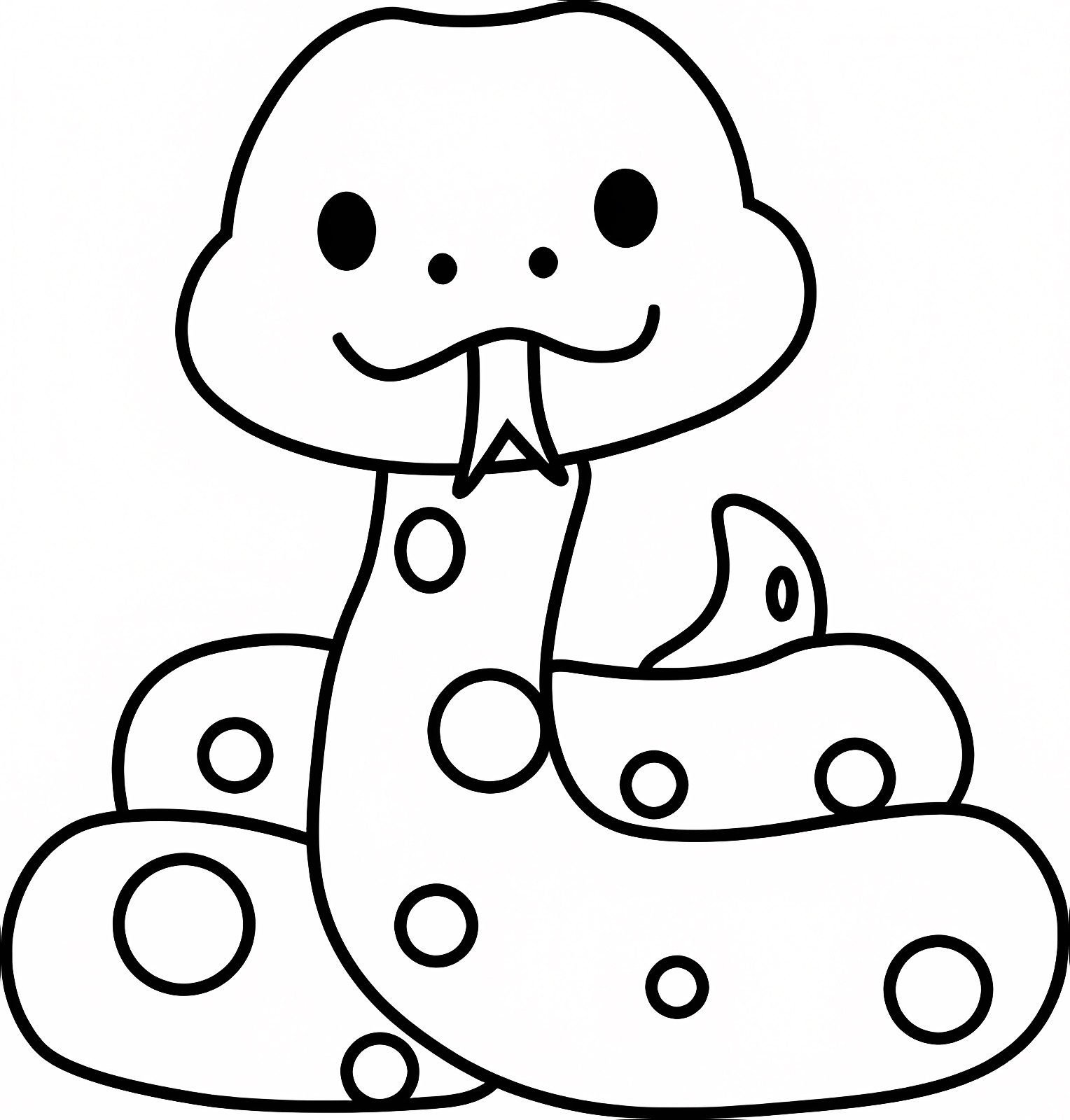 Python enroulé — Coloriage à imprimer gratuit