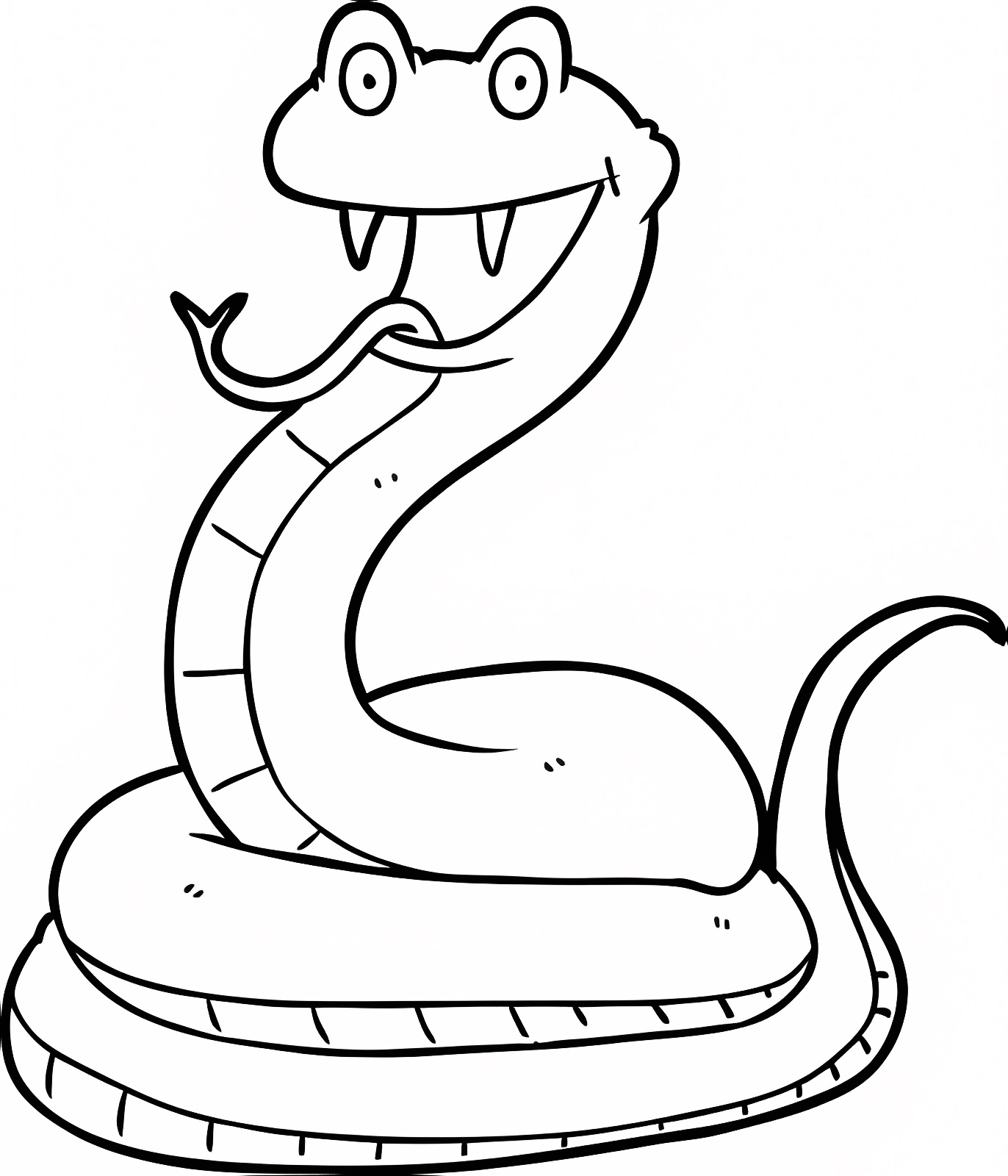 Serpent mignon — Coloriage à imprimer gratuit