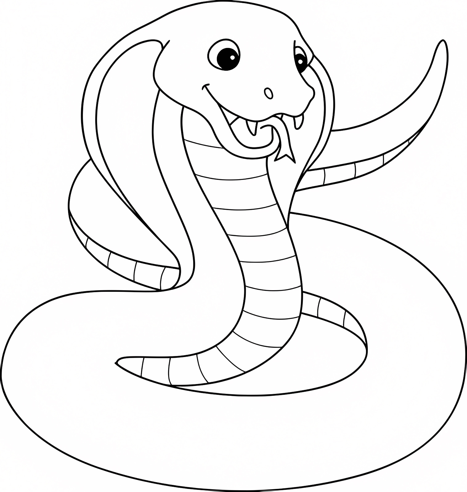 Serpent de la jungle — Coloriage à imprimer gratuit