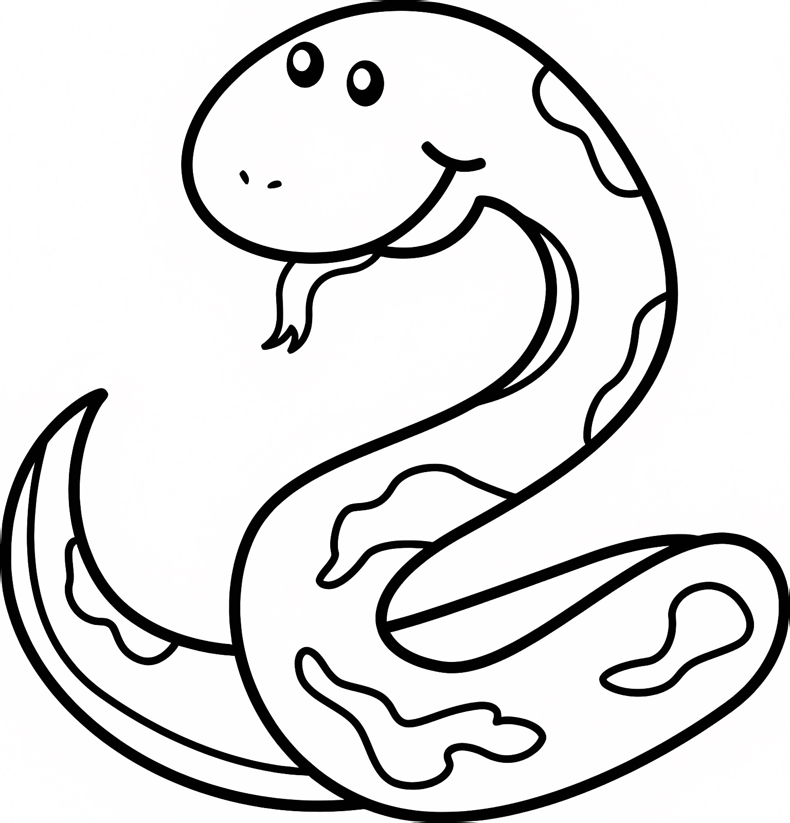 Petit serpent — Coloriage à imprimer gratuit