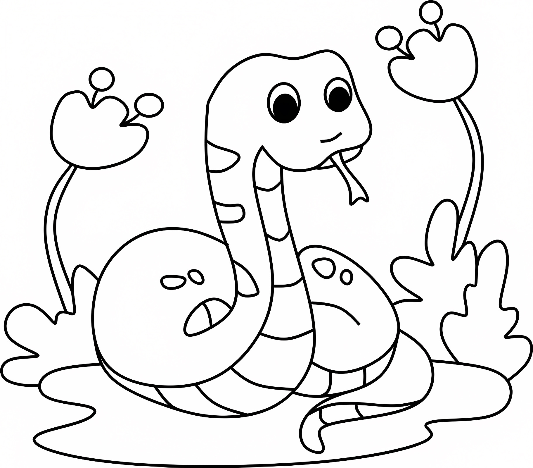 Serpent coloré — Coloriage à imprimer gratuit