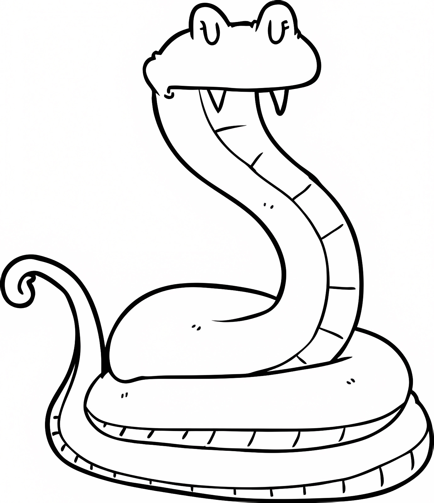 Python enroulé — Coloriage à imprimer gratuit