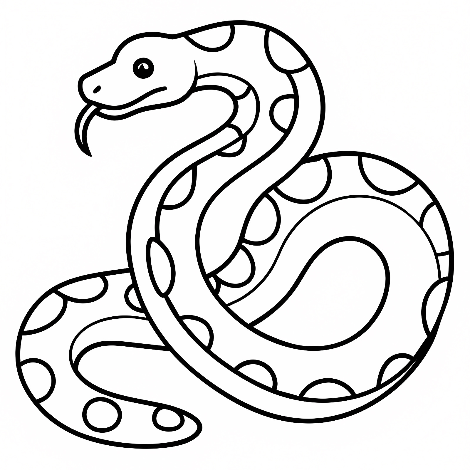Petit serpent — Coloriage à imprimer gratuit