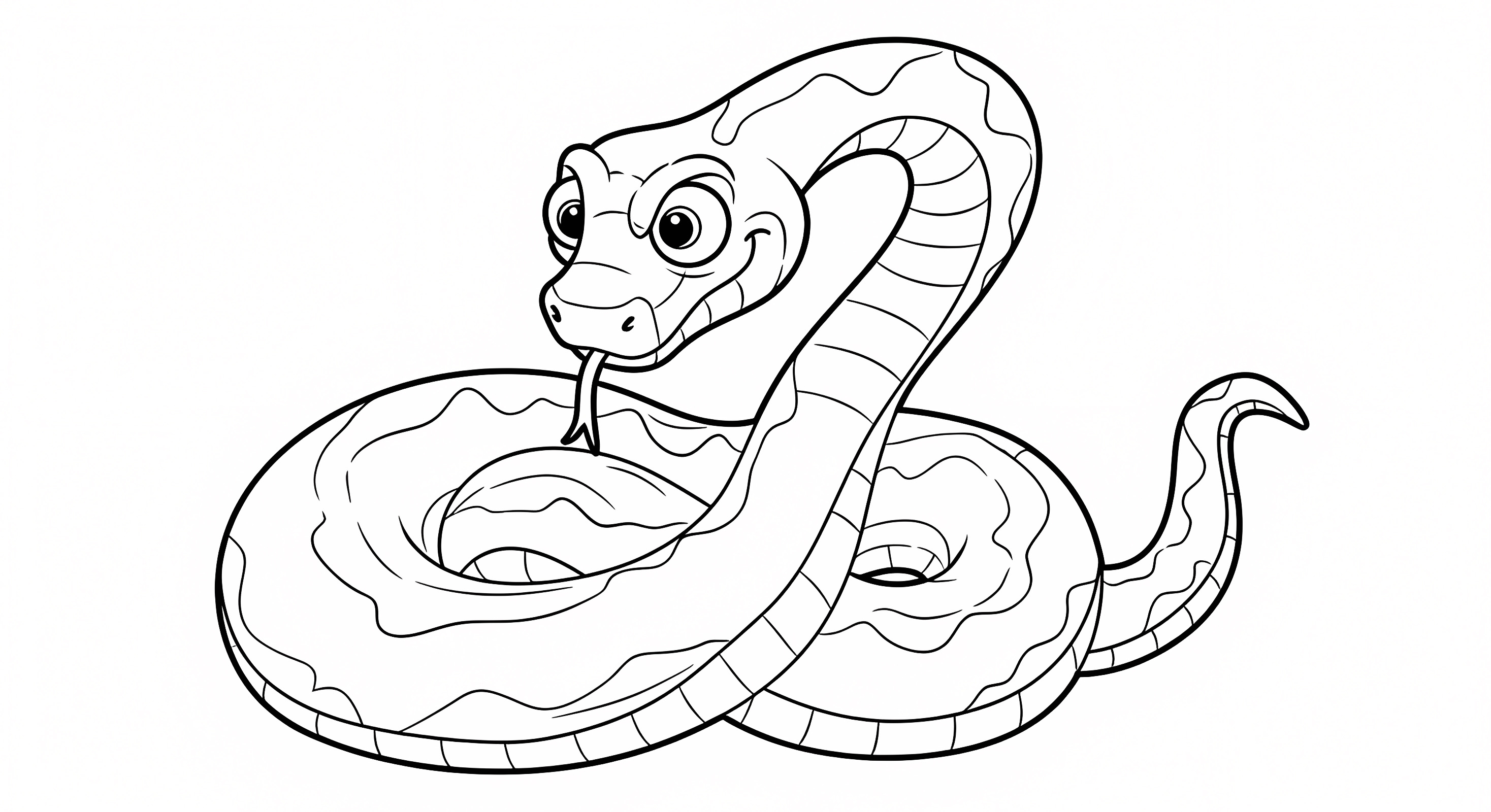 Serpent coloré — Coloriage à imprimer gratuit