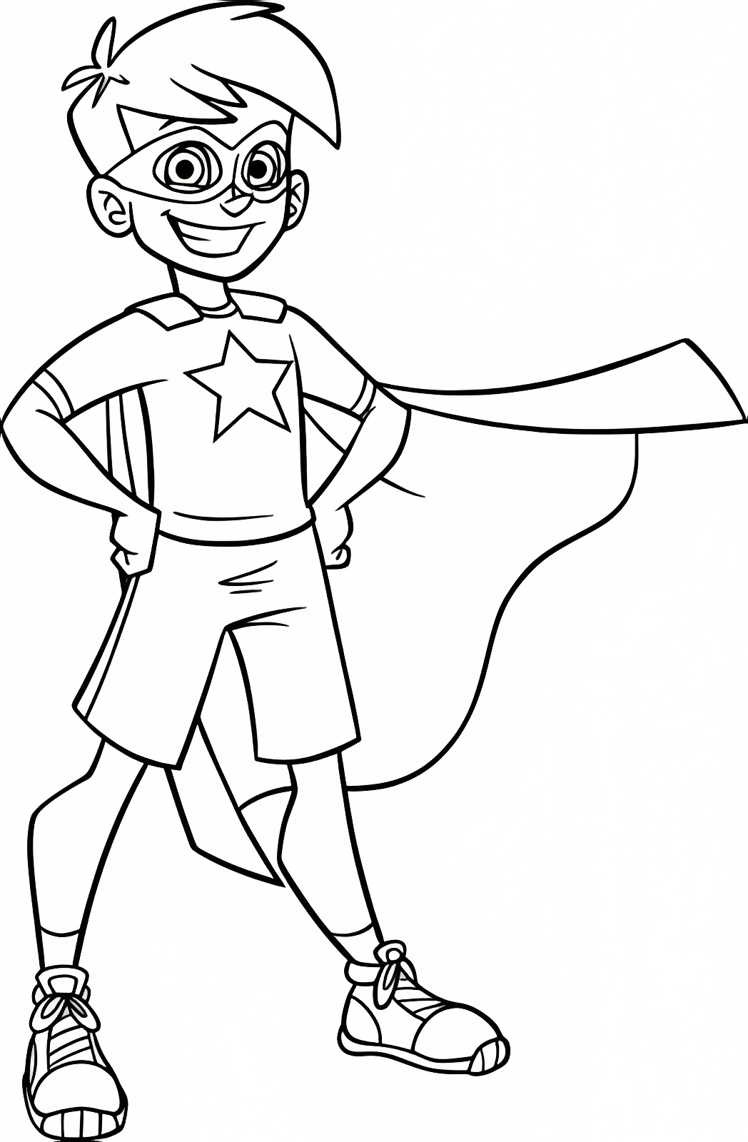 Super-héros volant — Coloriage à imprimer gratuit