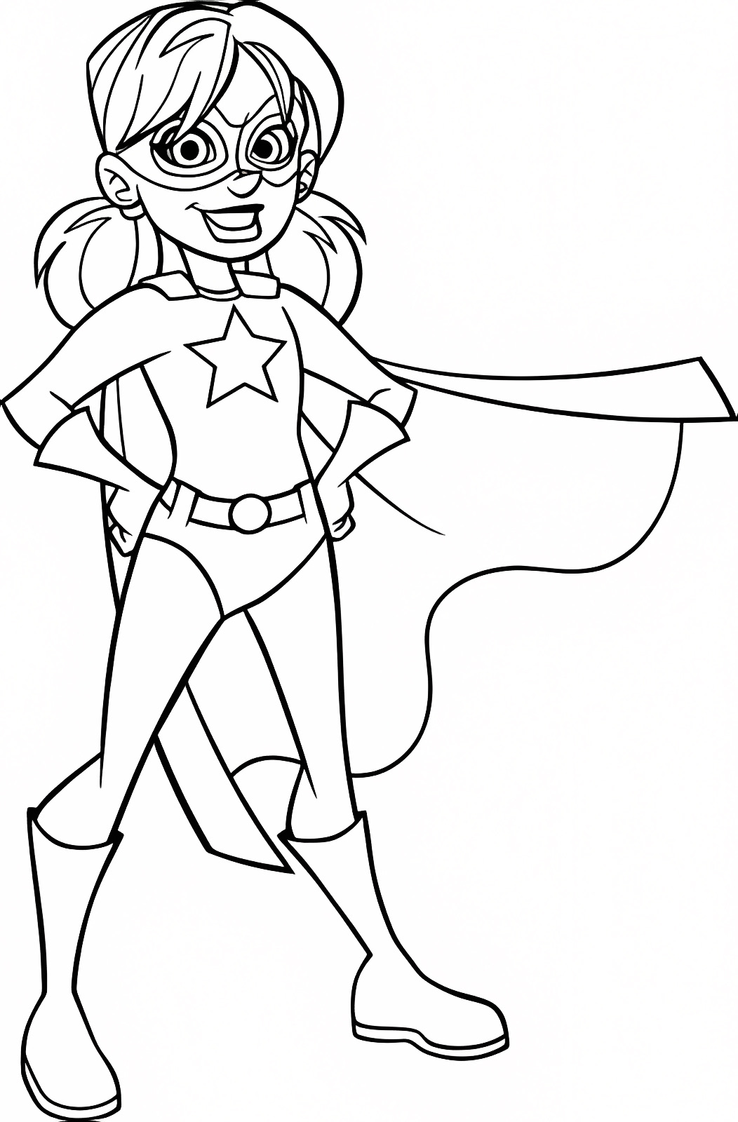 Super-garçon courageux — Coloriage à imprimer gratuit