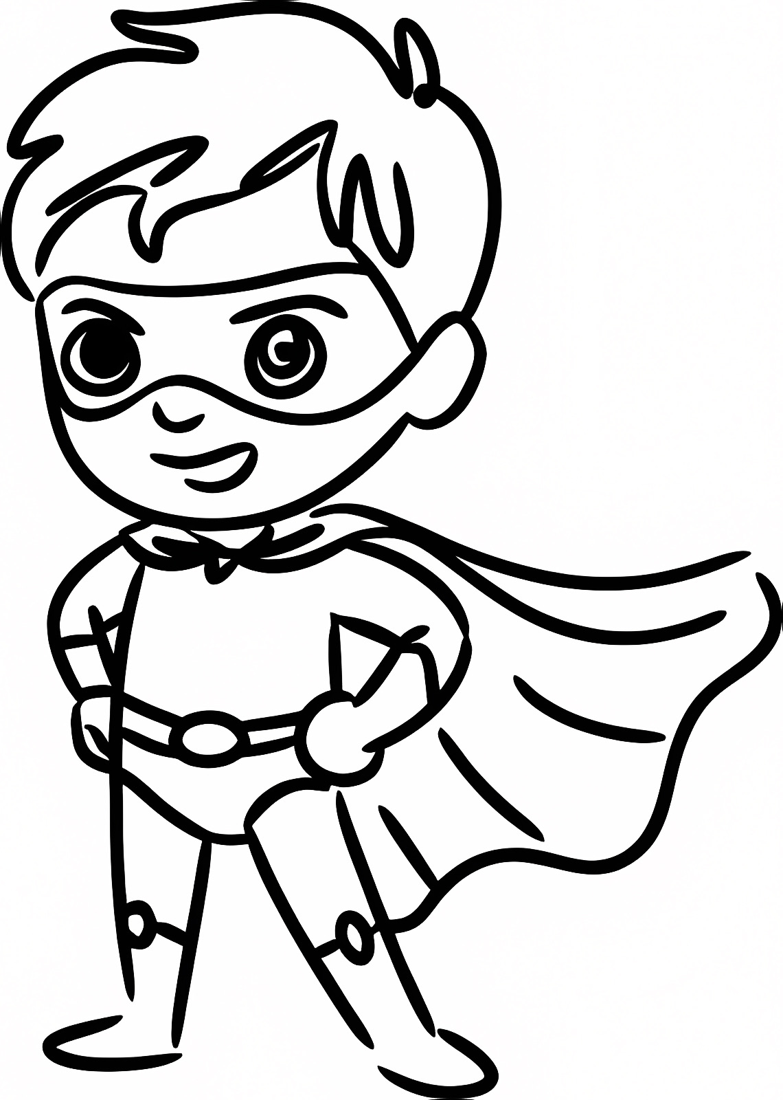 Super-fille intrépide — Coloriage à imprimer gratuit