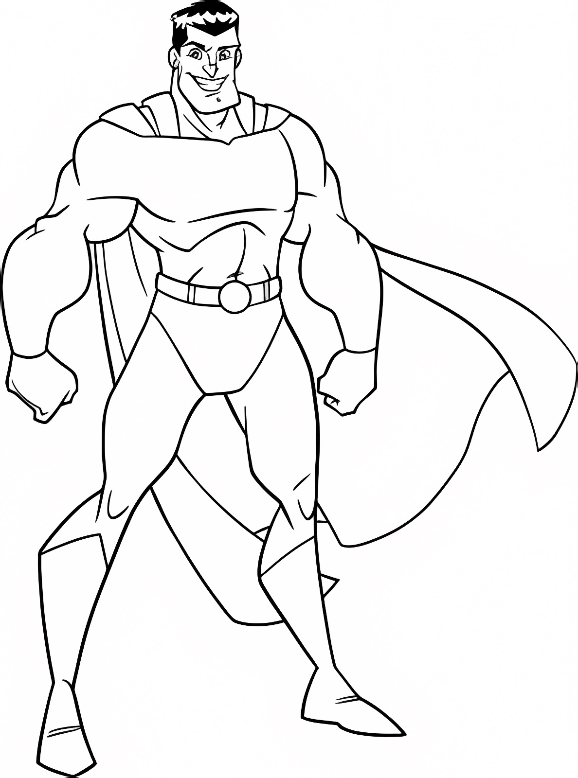 Héros qui sauve le monde — Coloriage à imprimer gratuit