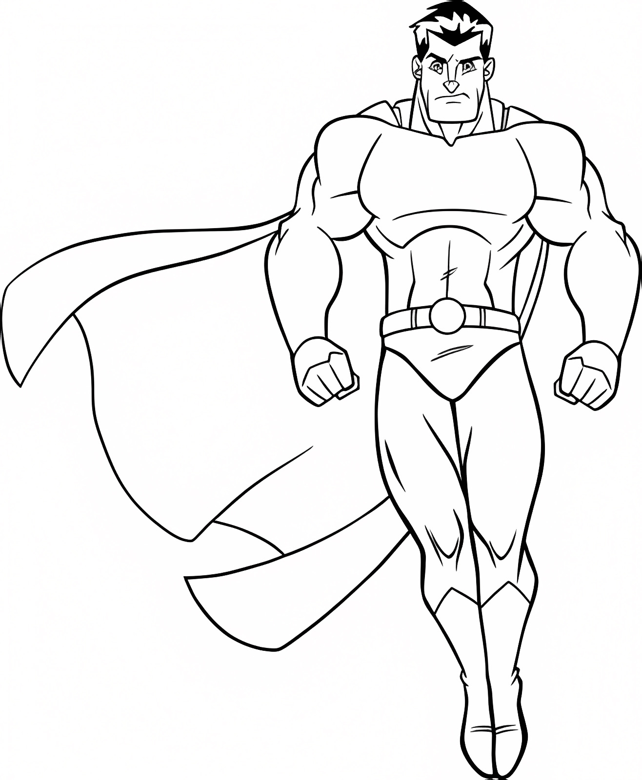 Super-héros souriant — Coloriage à imprimer gratuit