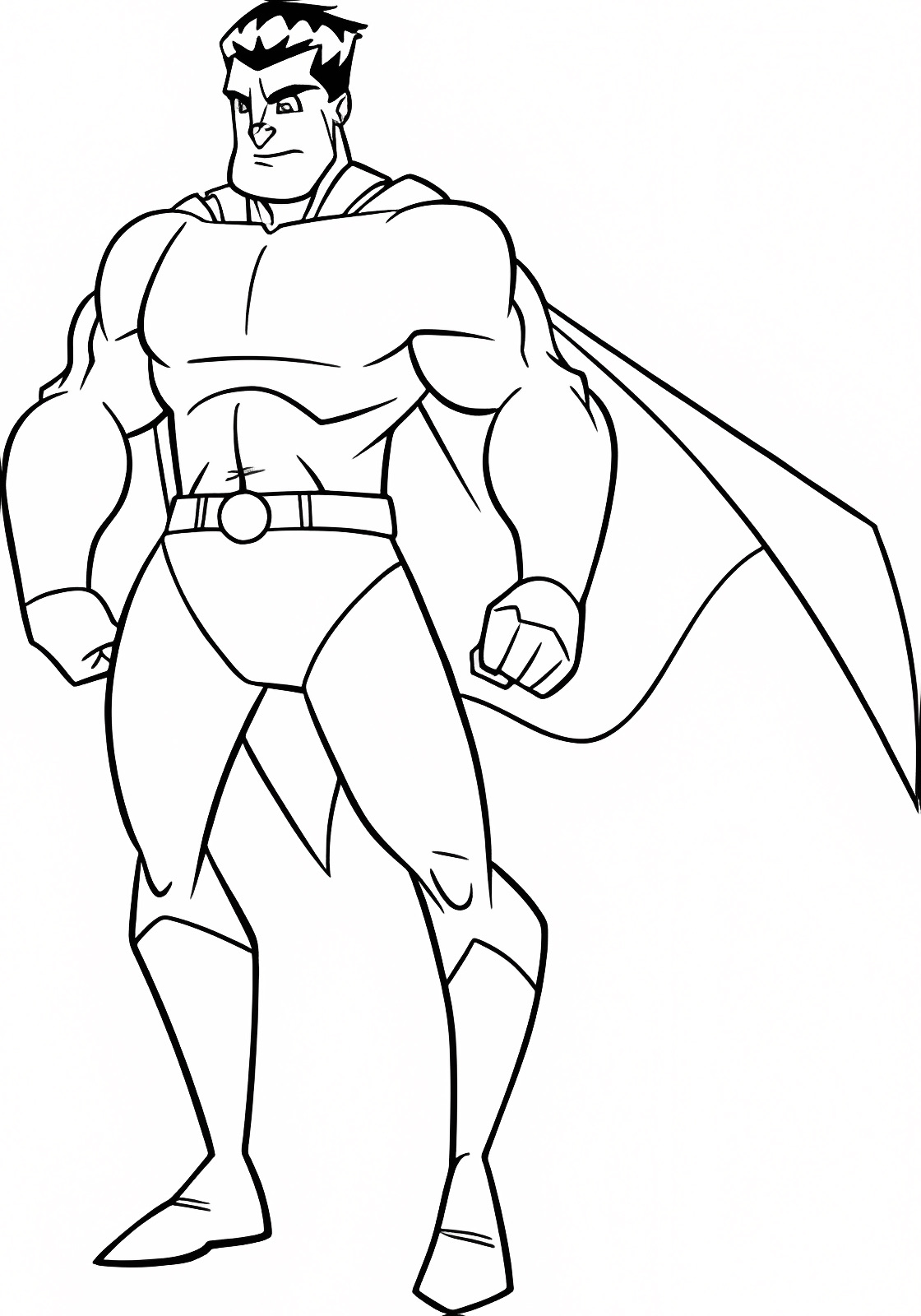 Super-héros volant — Coloriage à imprimer gratuit