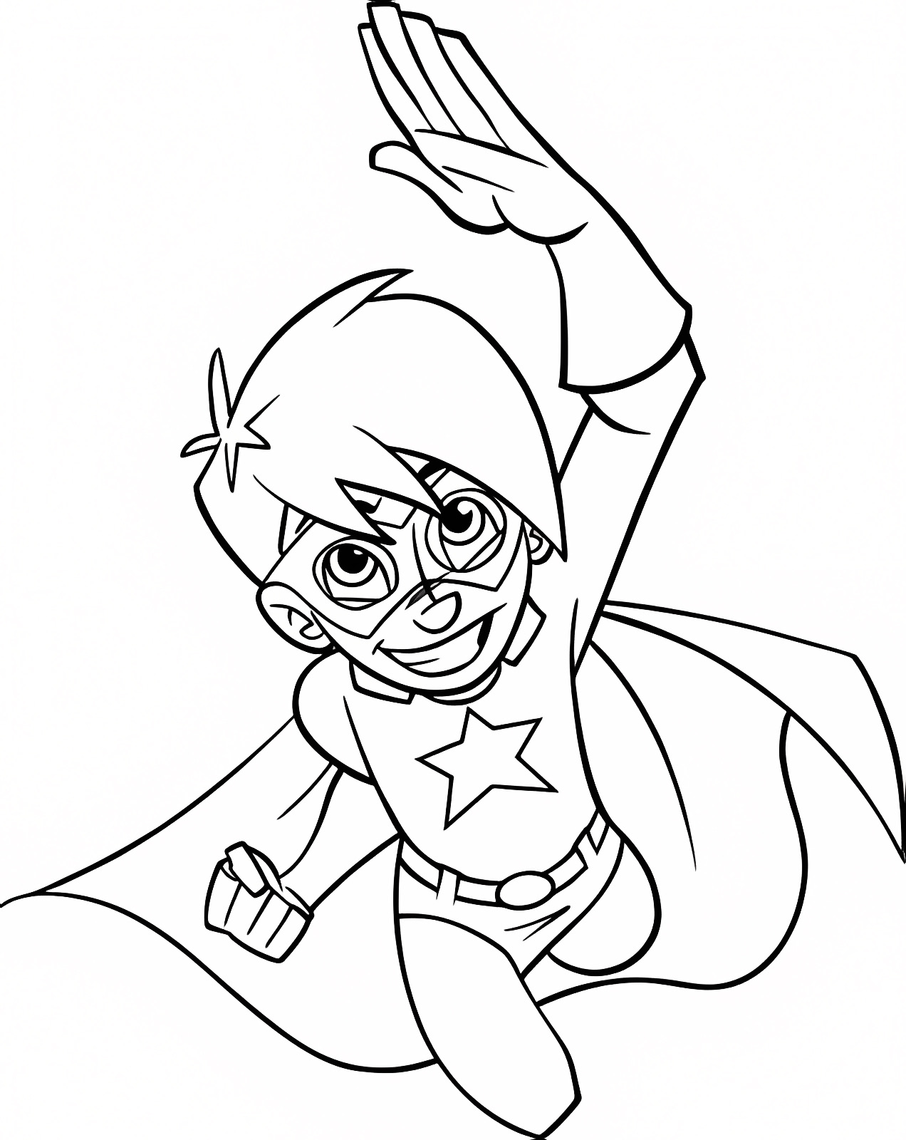 Héros masqué — Coloriage à imprimer gratuit