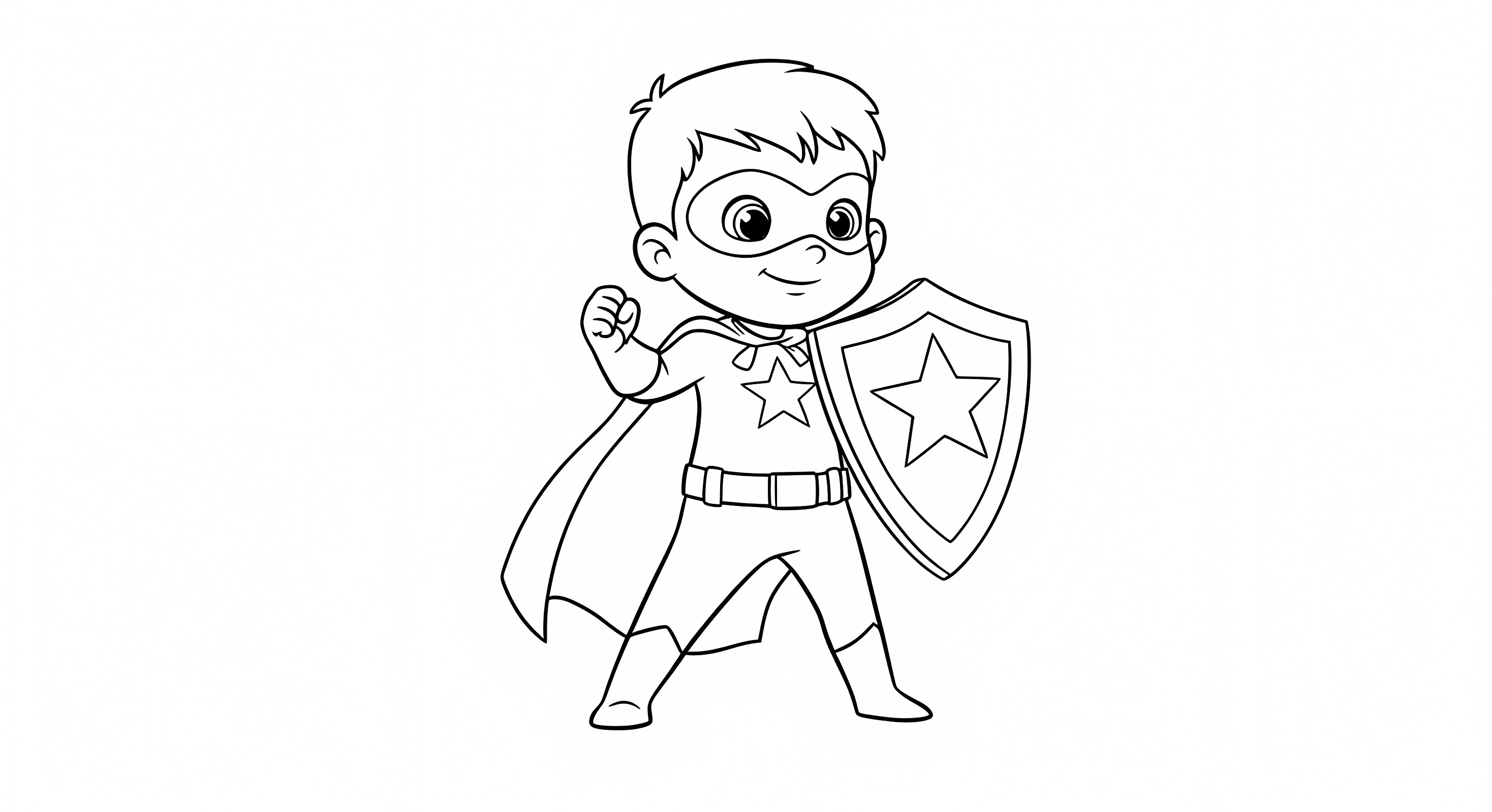 Petit super-héros — Coloriage à imprimer gratuit