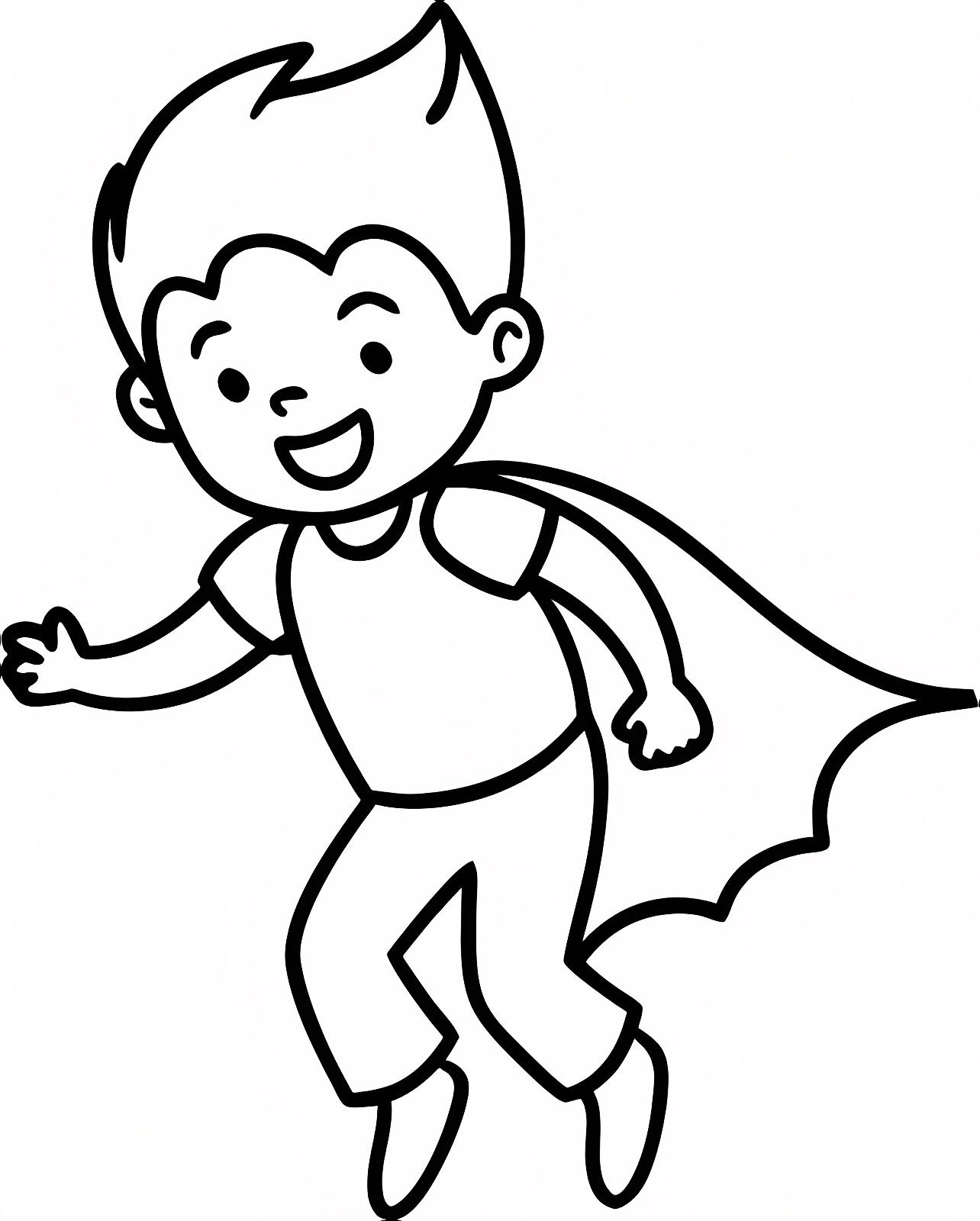 Super-héros en action — Coloriage à imprimer gratuit