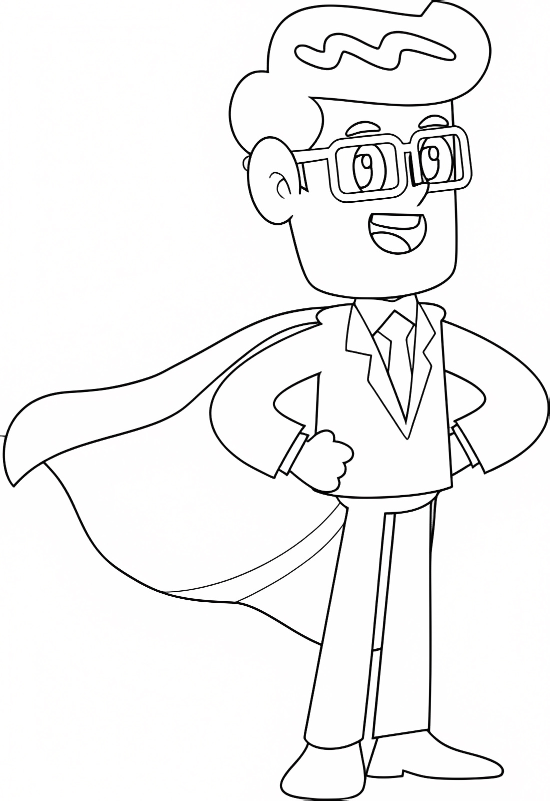 Héros qui sauve le monde — Coloriage à imprimer gratuit