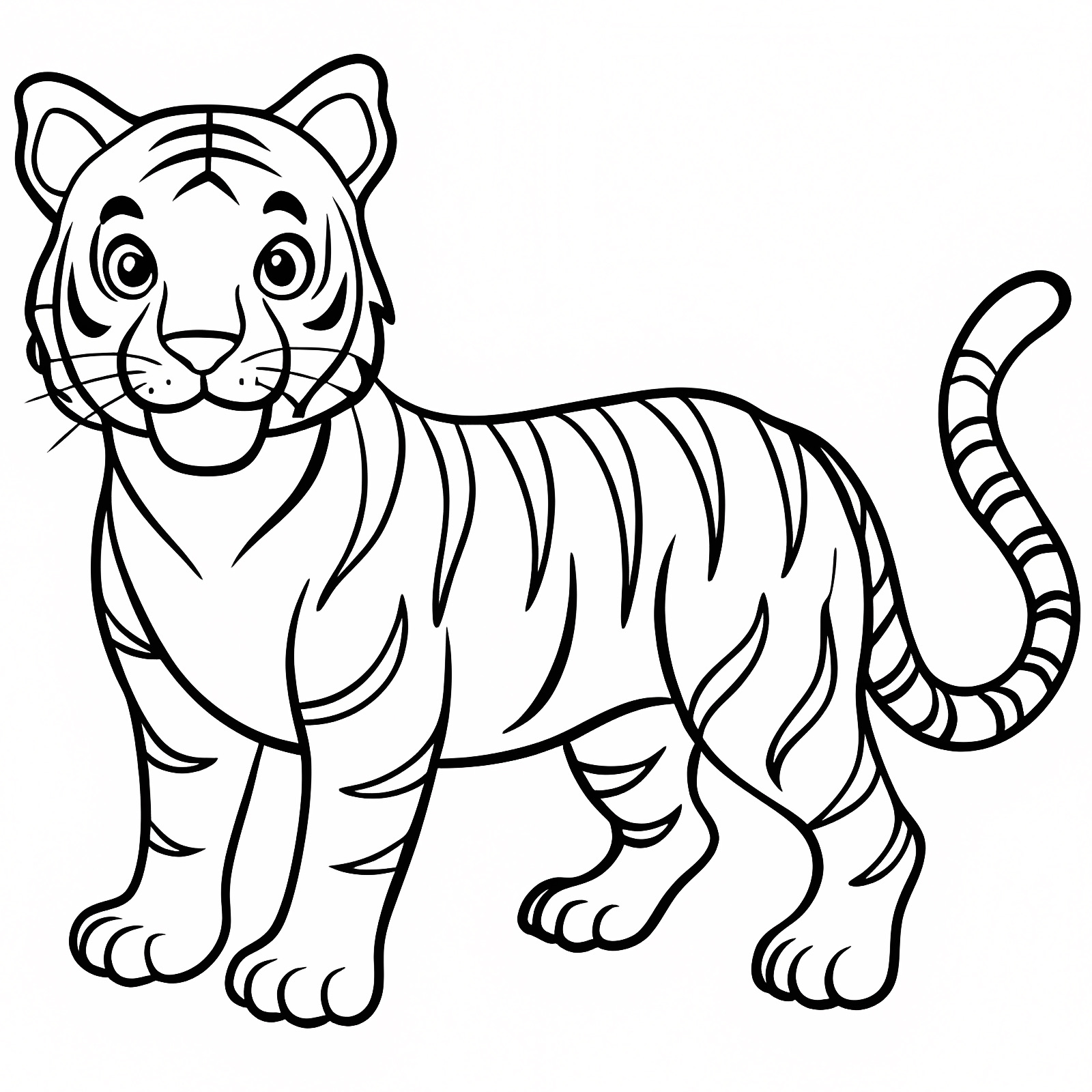 Tigre endormi — Coloriage à imprimer gratuit