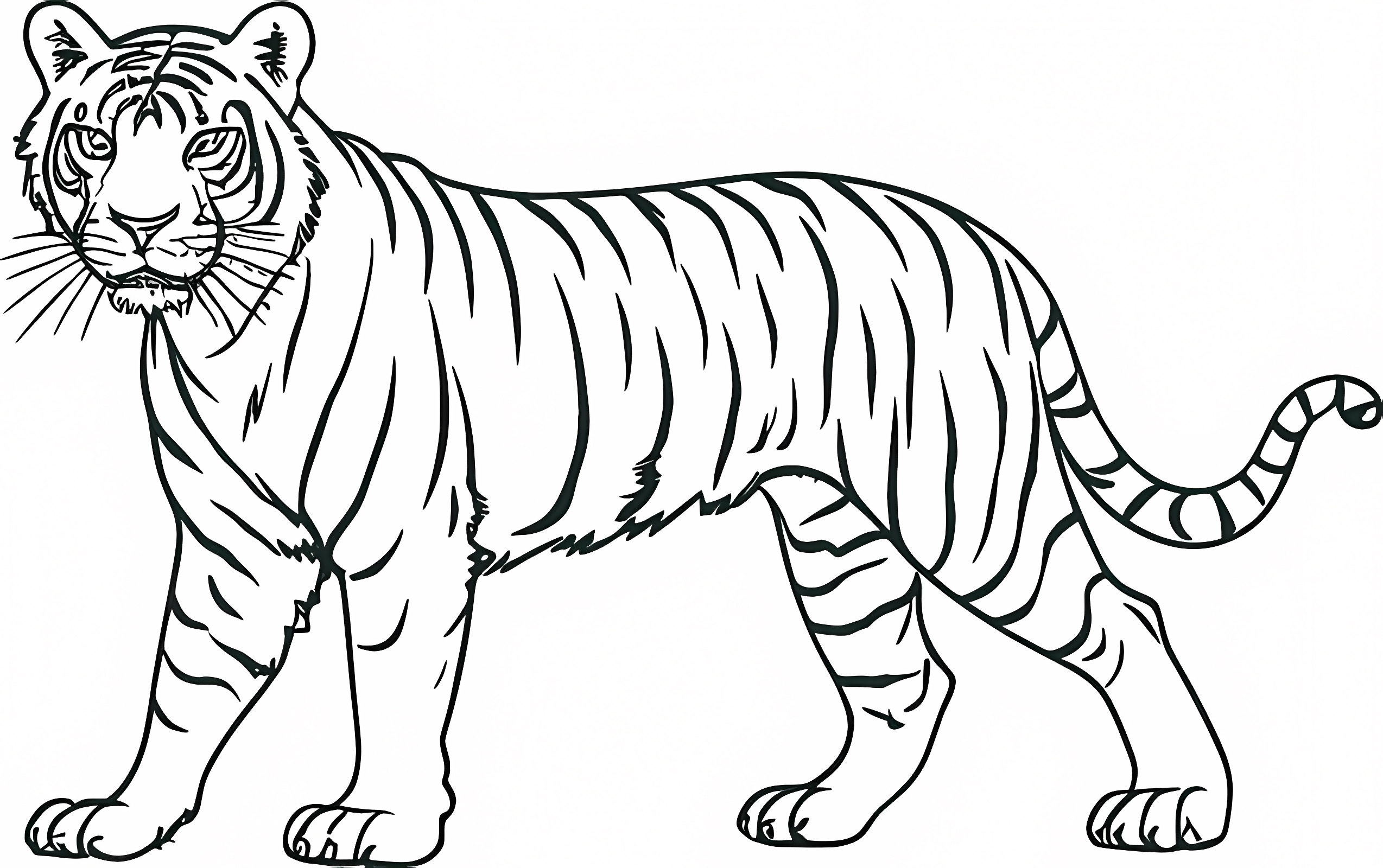 Tigre endormi — Coloriage à imprimer gratuit