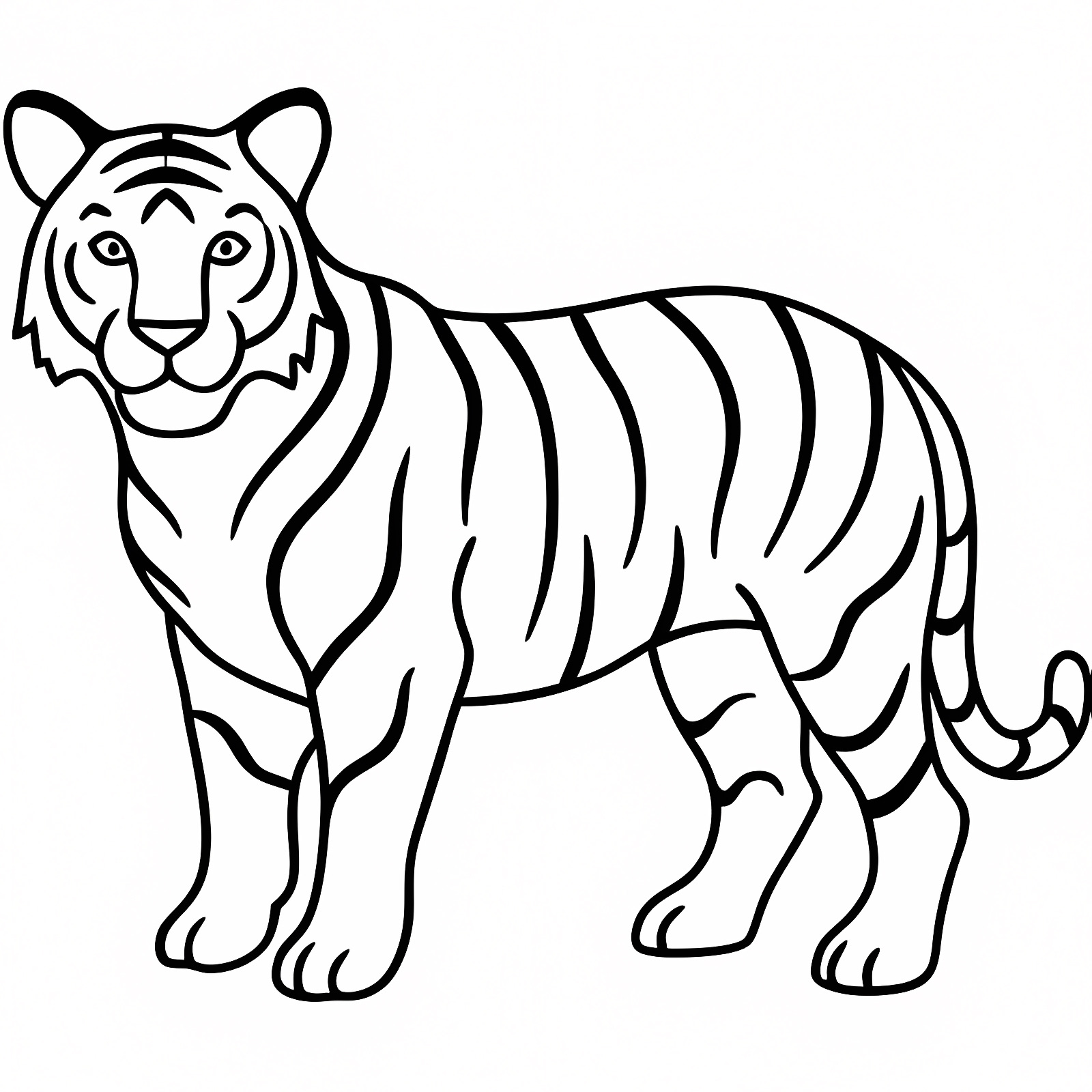Tigre du Bengale — Coloriage à imprimer gratuit
