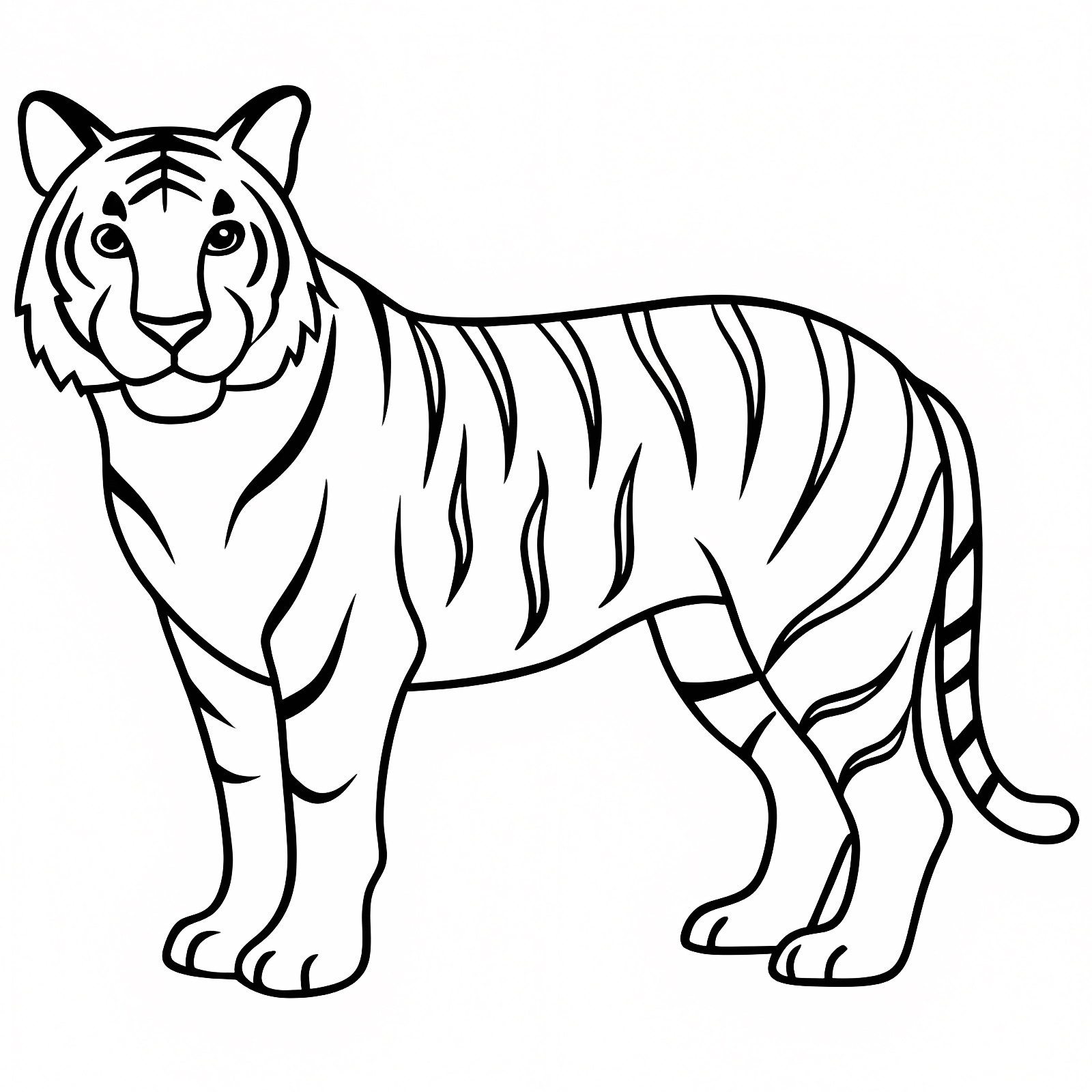 Tigre endormi — Coloriage à imprimer gratuit