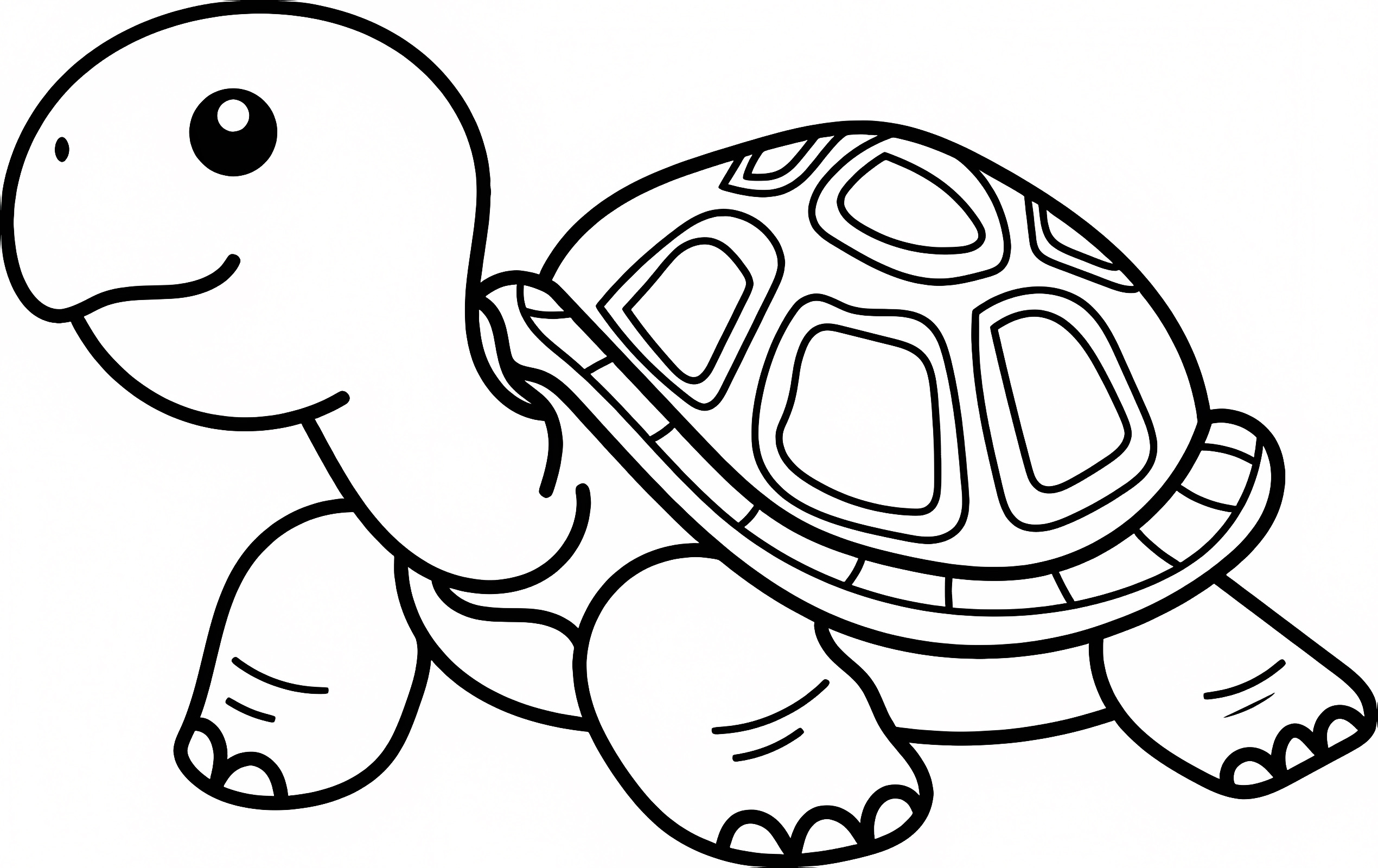 Tortue qui marche — Coloriage à imprimer gratuit