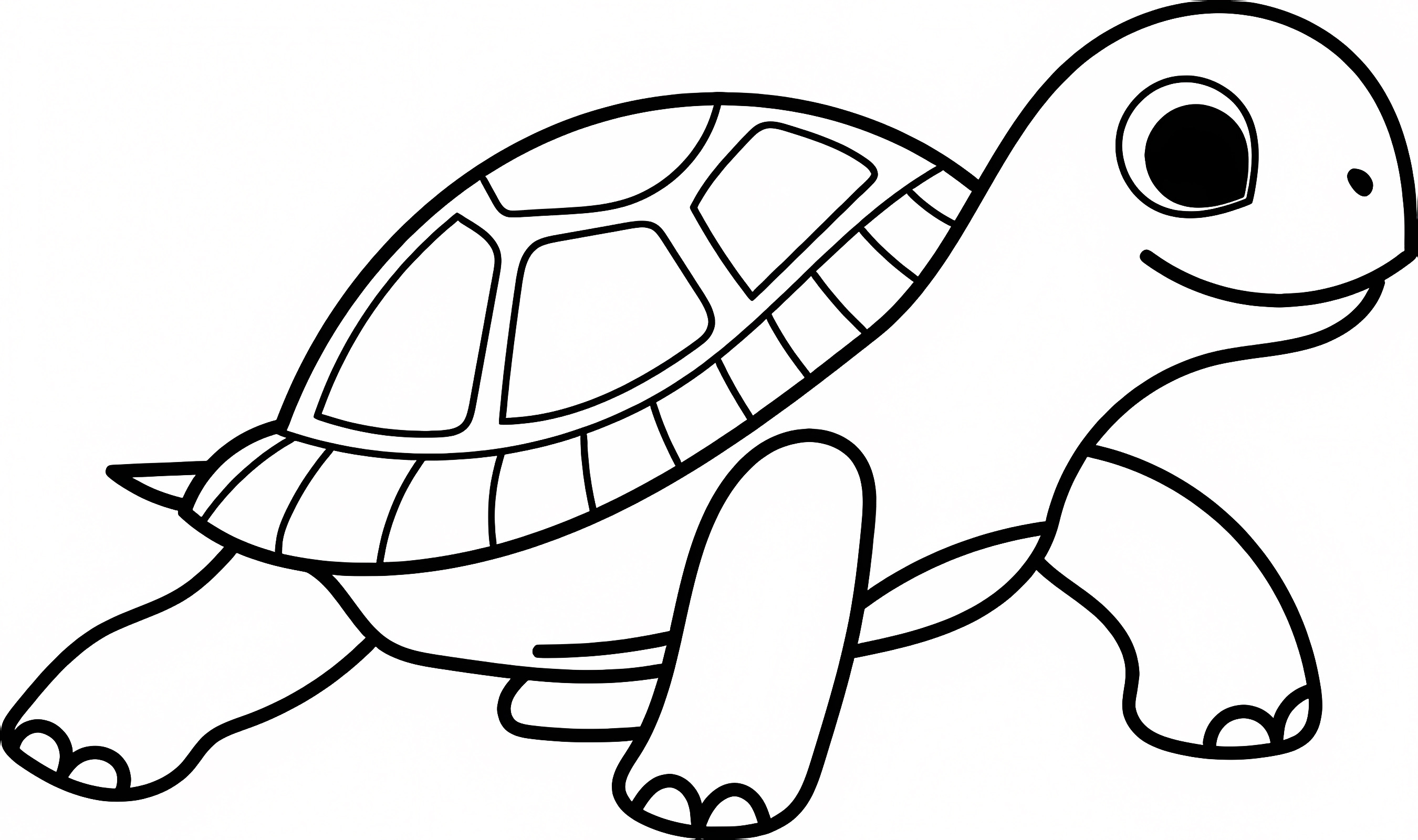 Tortue joyeuse — Coloriage à imprimer gratuit