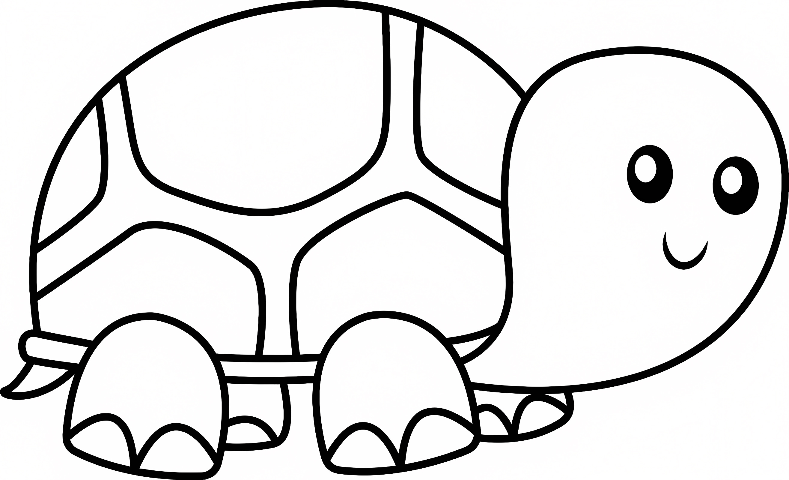 Tortue qui marche — Coloriage à imprimer gratuit