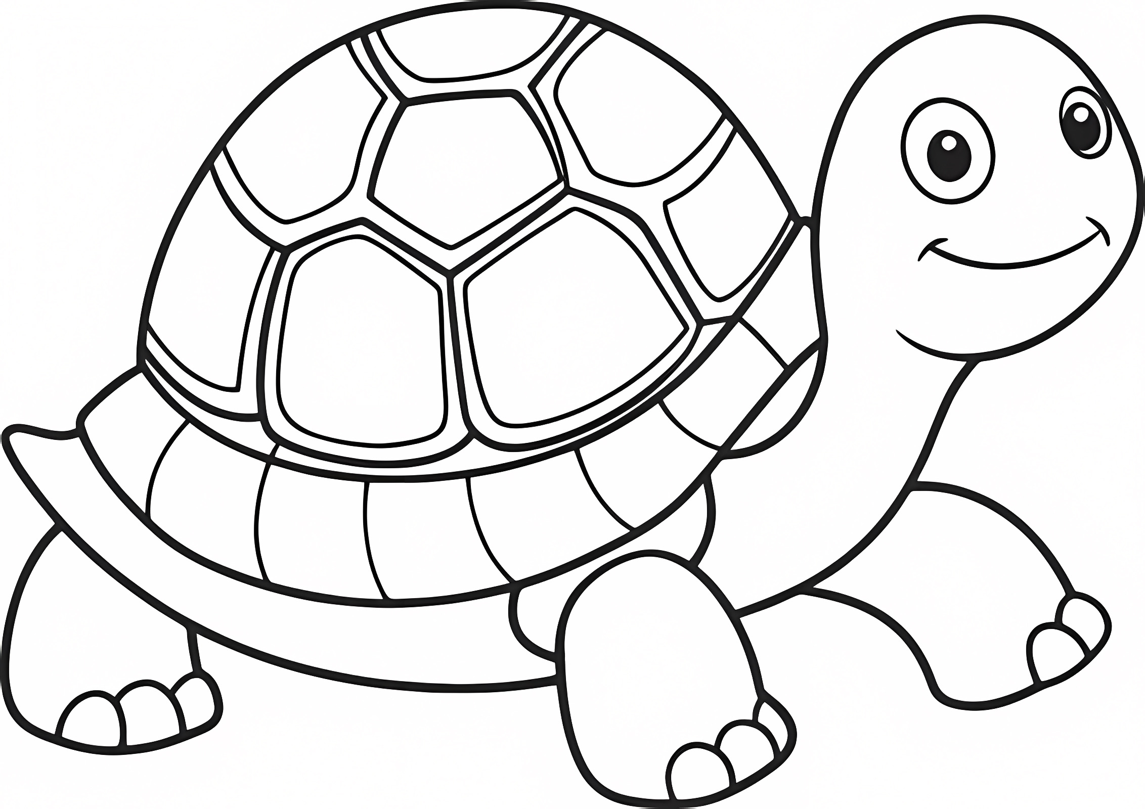 Tortue joyeuse — Coloriage à imprimer gratuit