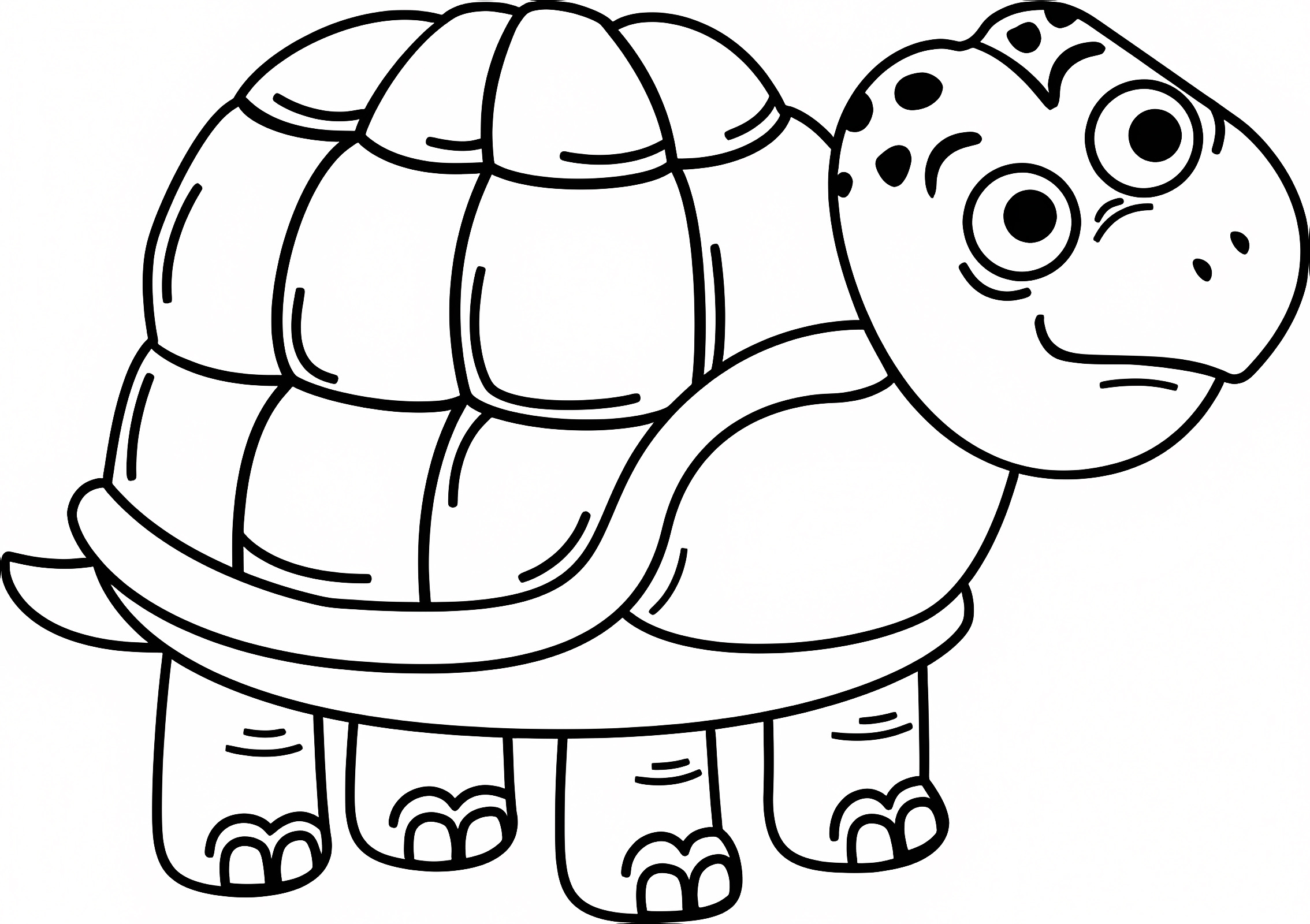 Tortue souriante — Coloriage à imprimer gratuit