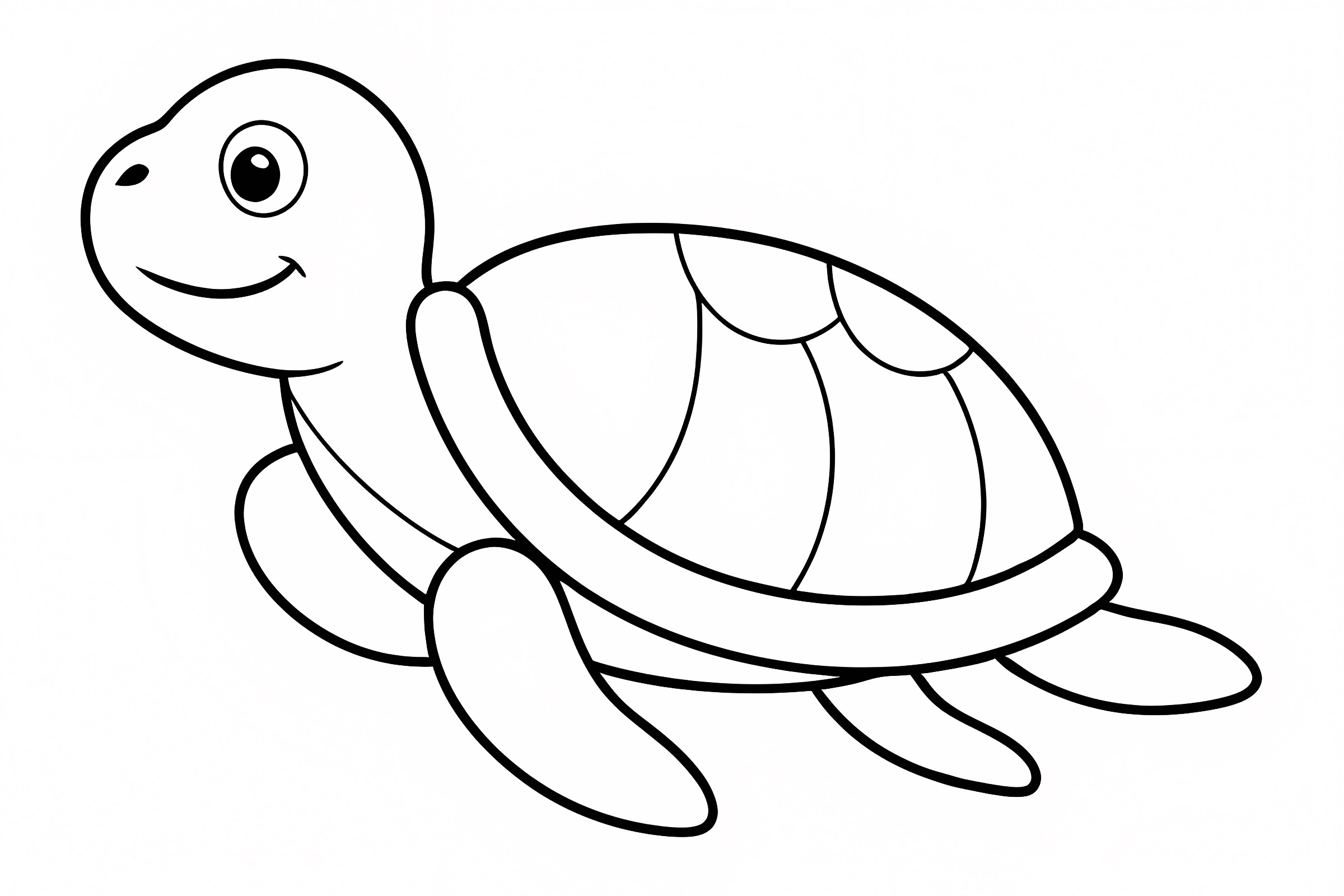 Tortue joyeuse — Coloriage à imprimer gratuit